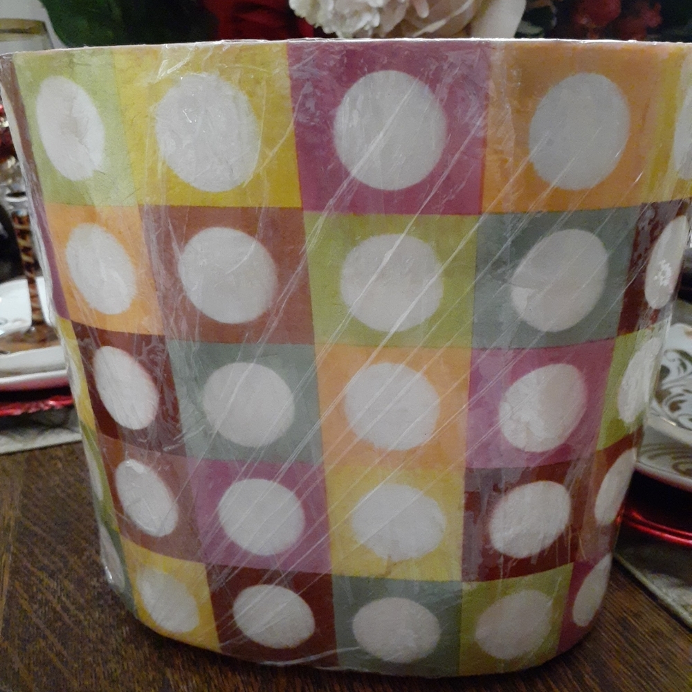MACKENZIE CHILDS UNORTHDOT WASTE BIN BASKET NEW